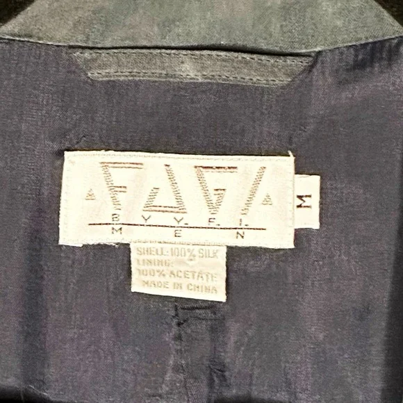 Silk Blazer Mens Vintage Blazer 100% Silk Y2K Style Preppy Fashion VTG Blazer - Picture 3 of 7